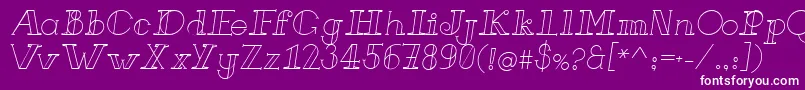 FrenchForgeItalic Font – White Fonts on Purple Background