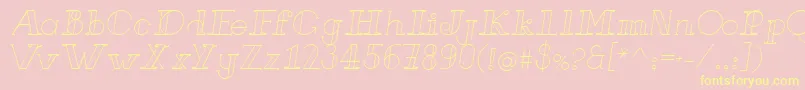FrenchForgeItalic Font – Yellow Fonts on Pink Background