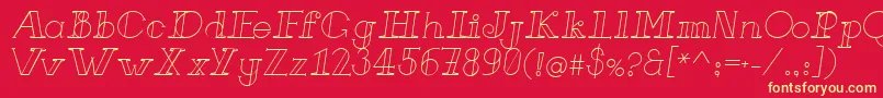 FrenchForgeItalic Font – Yellow Fonts on Red Background