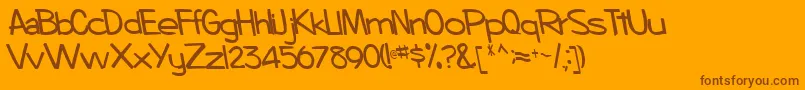 BoosterRegular Font – Brown Fonts on Orange Background