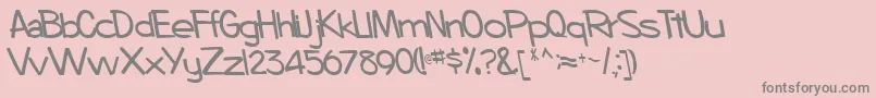 BoosterRegular Font – Gray Fonts on Pink Background