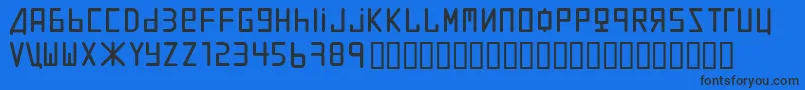 フォントUralThi – 黒い文字の青い背景