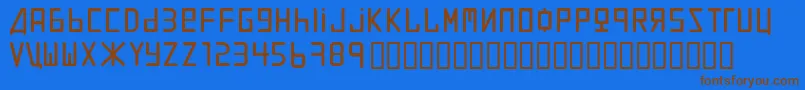 UralThi Font – Brown Fonts on Blue Background