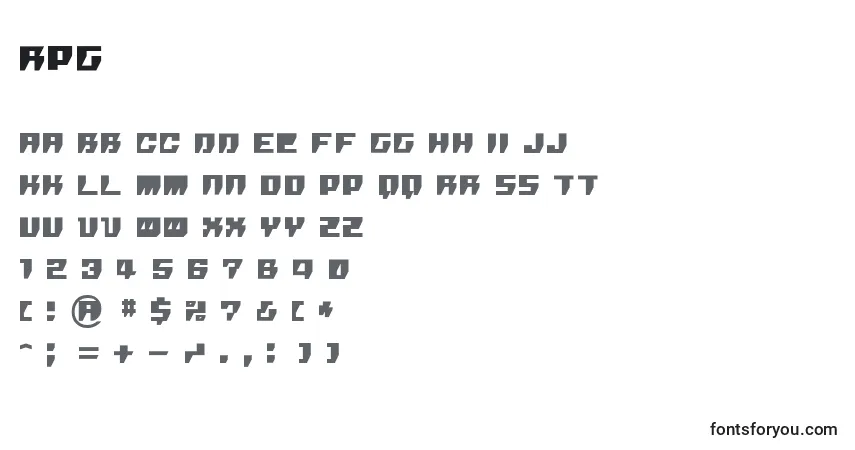 Шрифт Rpg – алфавит, цифры, специальные символы