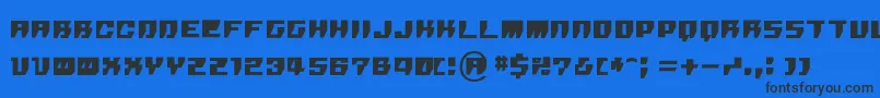 Rpg Font – Black Fonts on Blue Background