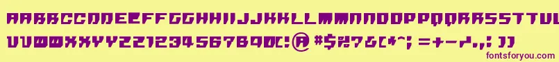 Rpg Font – Purple Fonts on Yellow Background