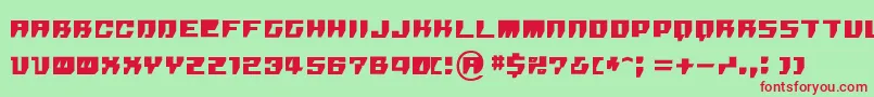 Rpg Font – Red Fonts on Green Background