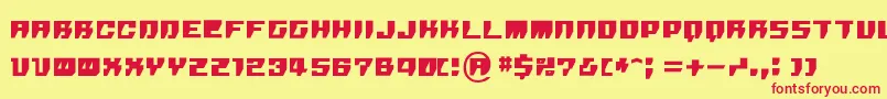 Rpg Font – Red Fonts on Yellow Background