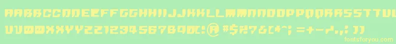 フォントRpg – 黄色の文字が緑の背景にあります