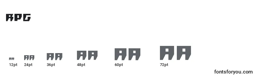 Размеры шрифта Rpg