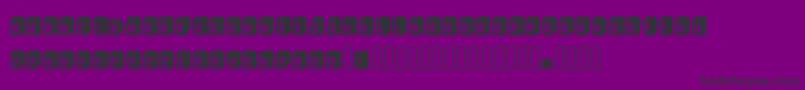 Pixeliza20-fontti – mustat fontit violetilla taustalla