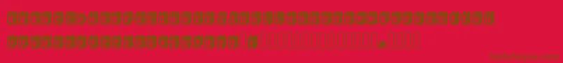 Fonte Pixeliza20 – fontes marrons em um fundo vermelho