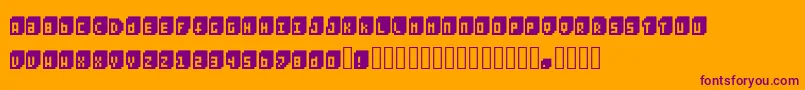 Pixeliza20 Font – Purple Fonts on Orange Background