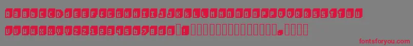 Pixeliza20 Font – Red Fonts on Gray Background