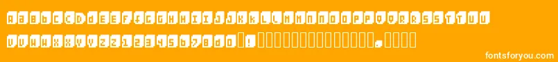 Pixeliza20 Font – White Fonts on Orange Background