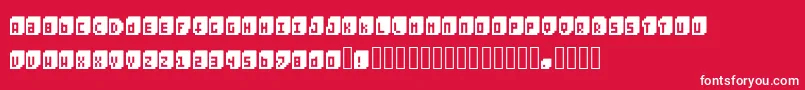 フォントPixeliza20 – 赤い背景に白い文字