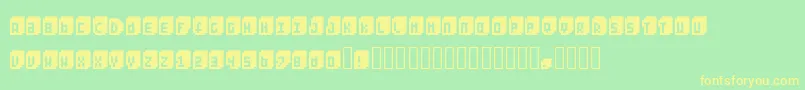 Pixeliza20 Font – Yellow Fonts on Green Background