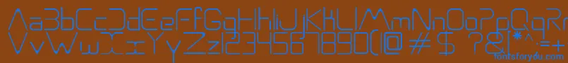 Aso Font – Blue Fonts on Brown Background