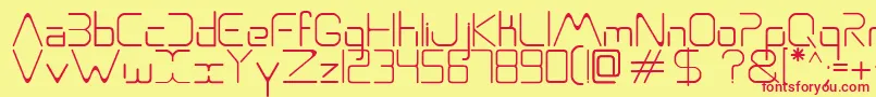 Aso Font – Red Fonts on Yellow Background