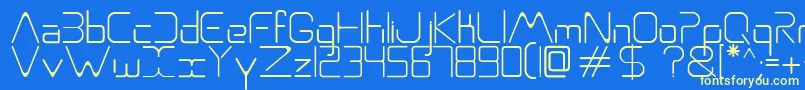Шрифт Aso – жёлтые шрифты на синем фоне