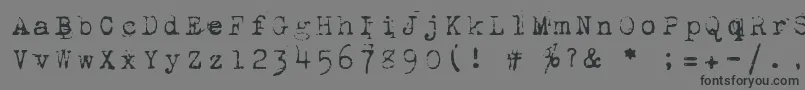 フォント1942 – 黒い文字の灰色の背景