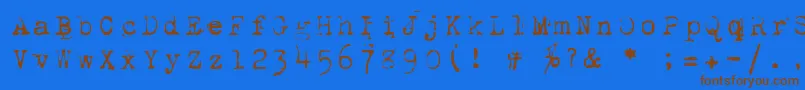 Шрифт 1942 – коричневые шрифты на синем фоне