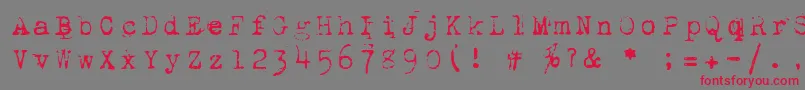 1942 Font – Red Fonts on Gray Background