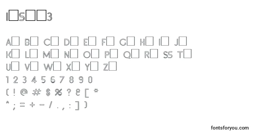 A fonte Inset3 – alfabeto, números, caracteres especiais