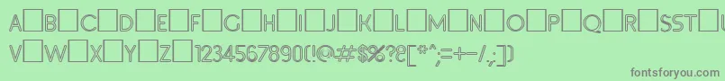 Inset3 Font – Gray Fonts on Green Background