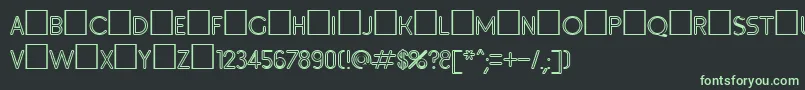 フォントInset3 – 黒い背景に緑の文字