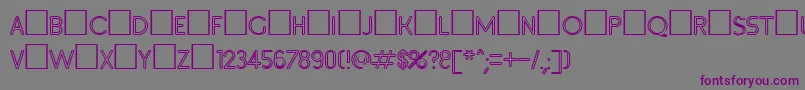 Inset3 Font – Purple Fonts on Gray Background