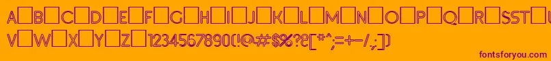 Inset3 Font – Purple Fonts on Orange Background