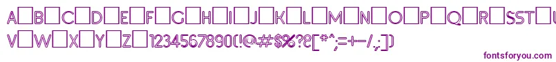 Inset3 Font – Purple Fonts on White Background