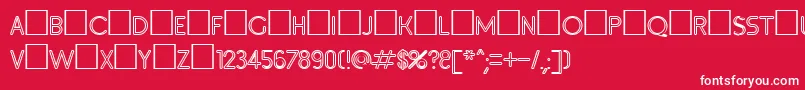 Inset3 Font – White Fonts on Red Background