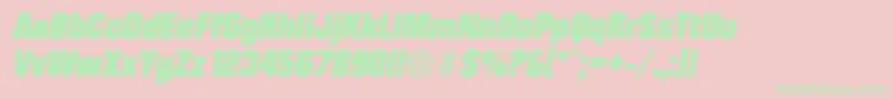 DiamanteserialHeavyItalic Font – Green Fonts on Pink Background