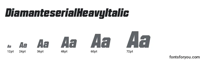 DiamanteserialHeavyItalic Font Sizes