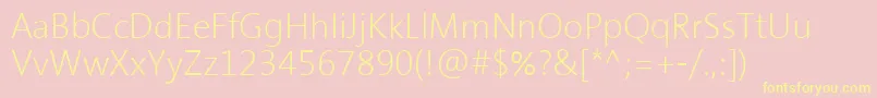 SeganLight Font – Yellow Fonts on Pink Background