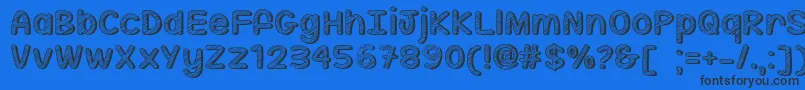 SippinOnSunshineOtf Font – Black Fonts on Blue Background