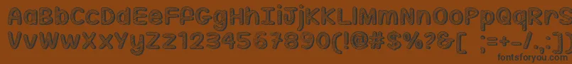 SippinOnSunshineOtf Font – Black Fonts on Brown Background