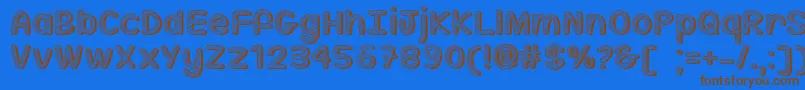 SippinOnSunshineOtf Font – Brown Fonts on Blue Background