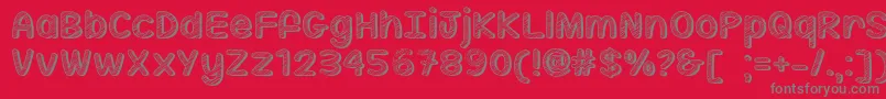 SippinOnSunshineOtf Font – Gray Fonts on Red Background