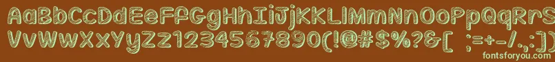 SippinOnSunshineOtf Font – Green Fonts on Brown Background