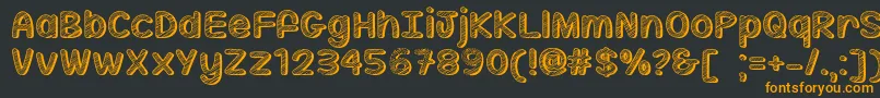 SippinOnSunshineOtf-Schriftart – Orangefarbene Schriften auf schwarzem Hintergrund