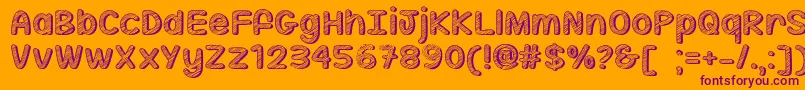 SippinOnSunshineOtf Font – Purple Fonts on Orange Background