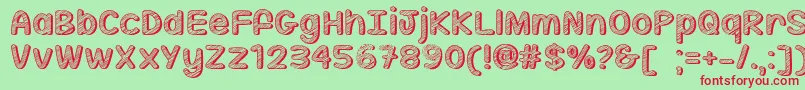 SippinOnSunshineOtf Font – Red Fonts on Green Background