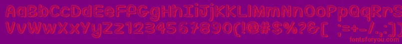 SippinOnSunshineOtf Font – Red Fonts on Purple Background