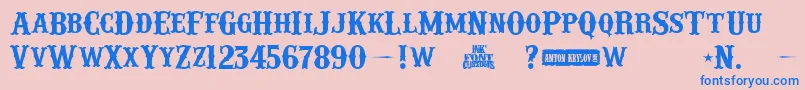 IfcRailroad2 Font – Blue Fonts on Pink Background