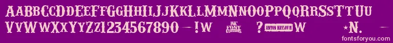 IfcRailroad2 Font – Pink Fonts on Purple Background