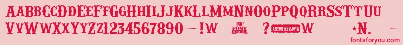 IfcRailroad2 Font – Red Fonts on Pink Background