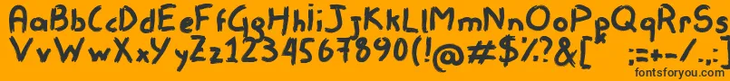 Remisso Font – Black Fonts on Orange Background